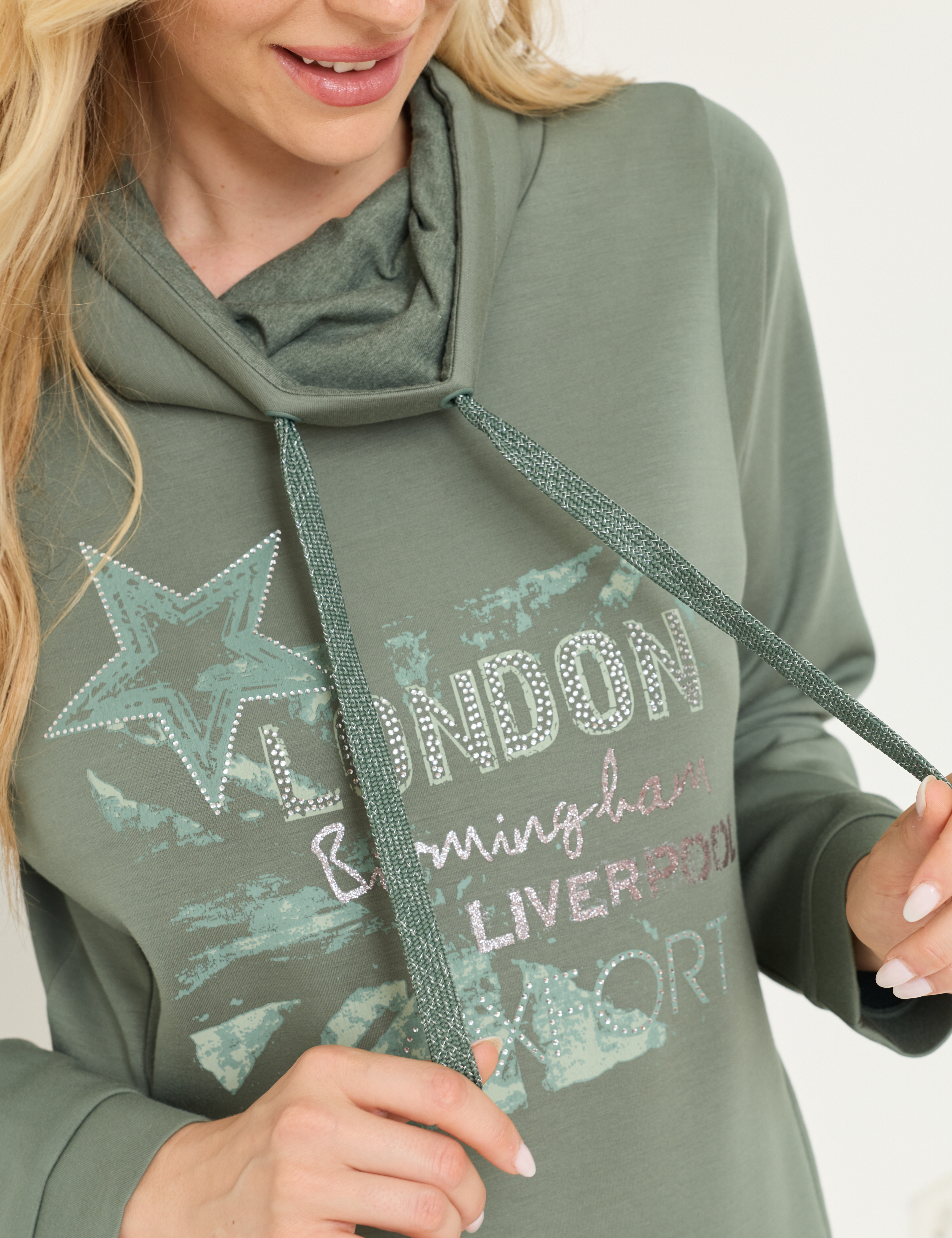 Softes Sweat-Shirt, Glitzer-Print