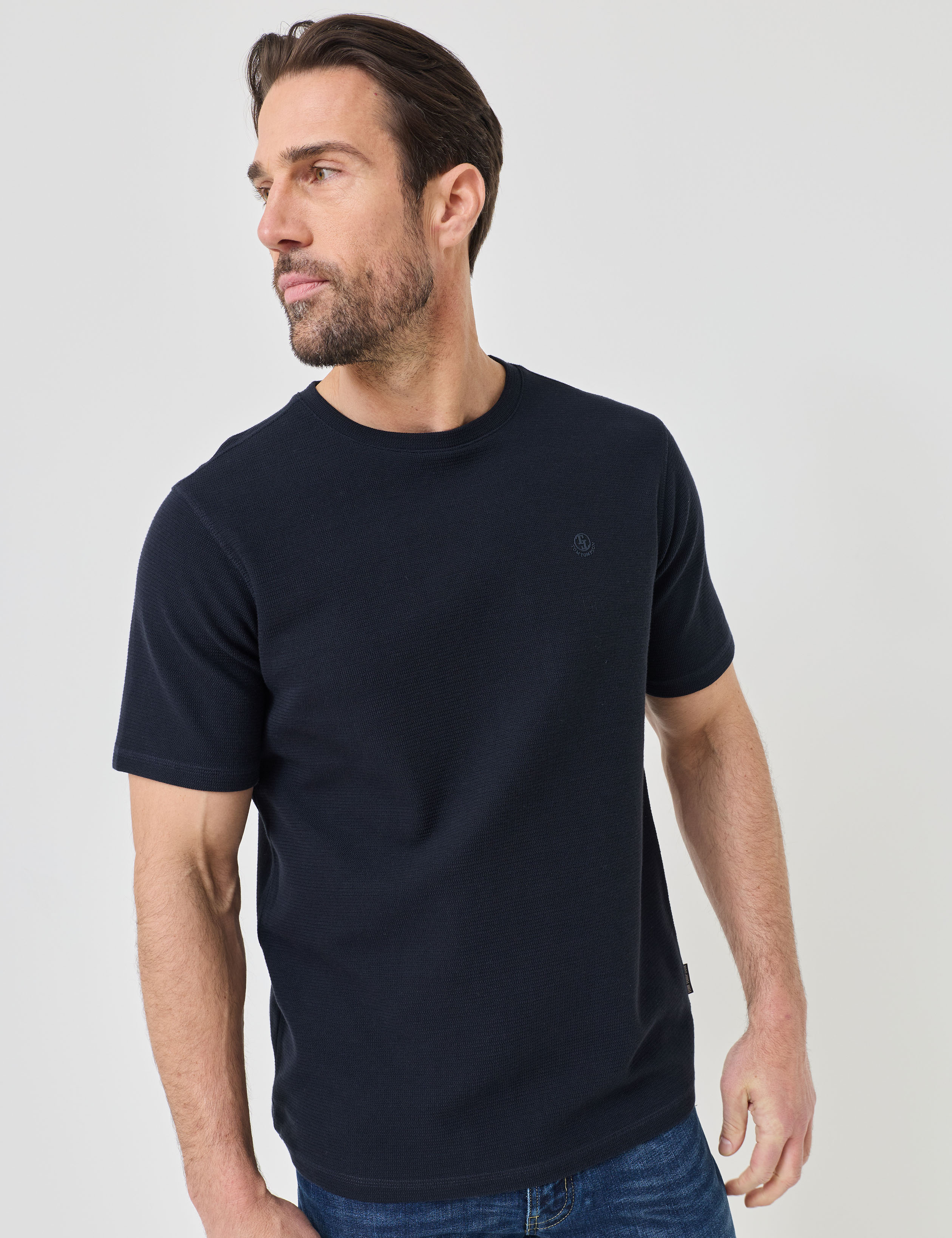 T-Shirt mit Waffelstruktur