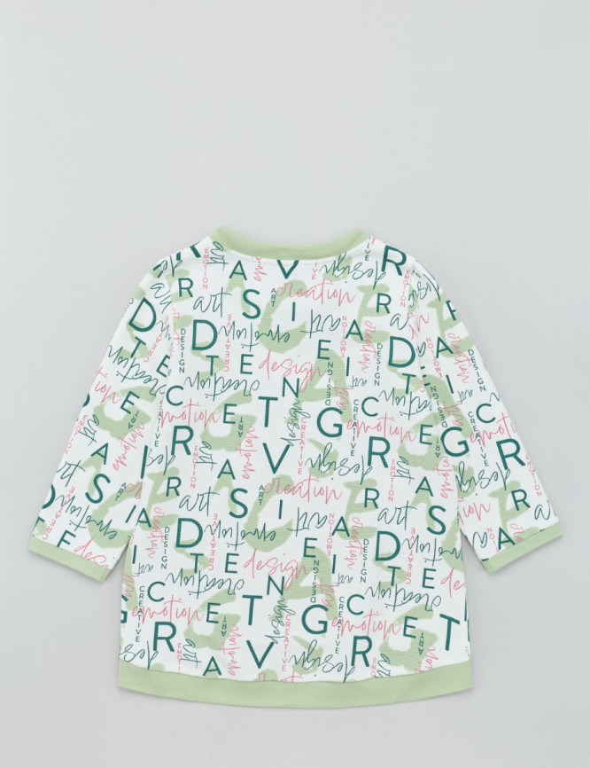 Struktur-Shirt mit Allovermuster